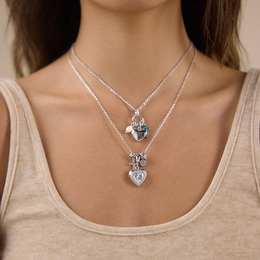 Vintage Y2K Heart Pendant Necklace Collection — view 2