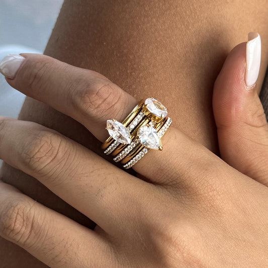 Premium CZ Stackable Ring Collection — view 2