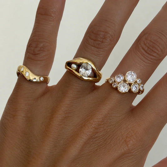 Star Cluster Bezel Ring — view 2