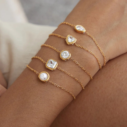 Vintage Pearl Charm Bracelet — view 2