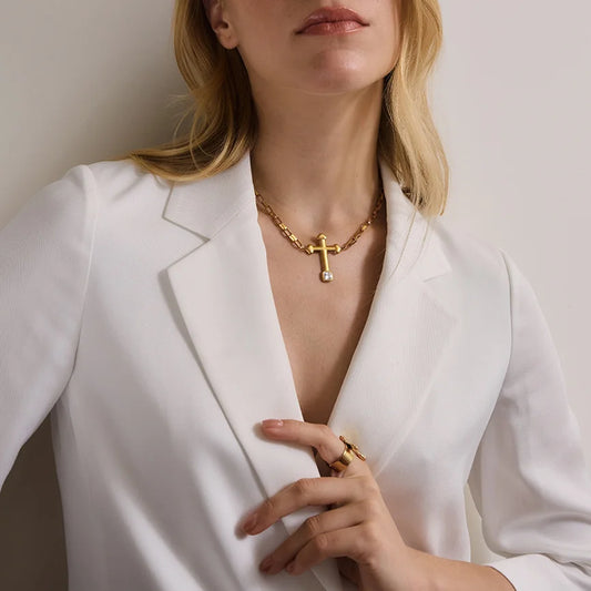 Chunky Cross Jewelry Set — view 2