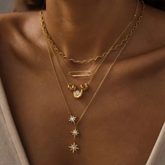 Celestial Star Drop Necklace — view 2