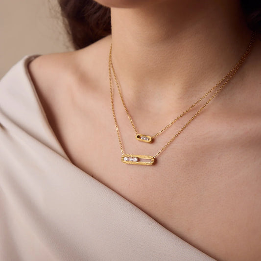 Geometric Inlay Necklace — view 2