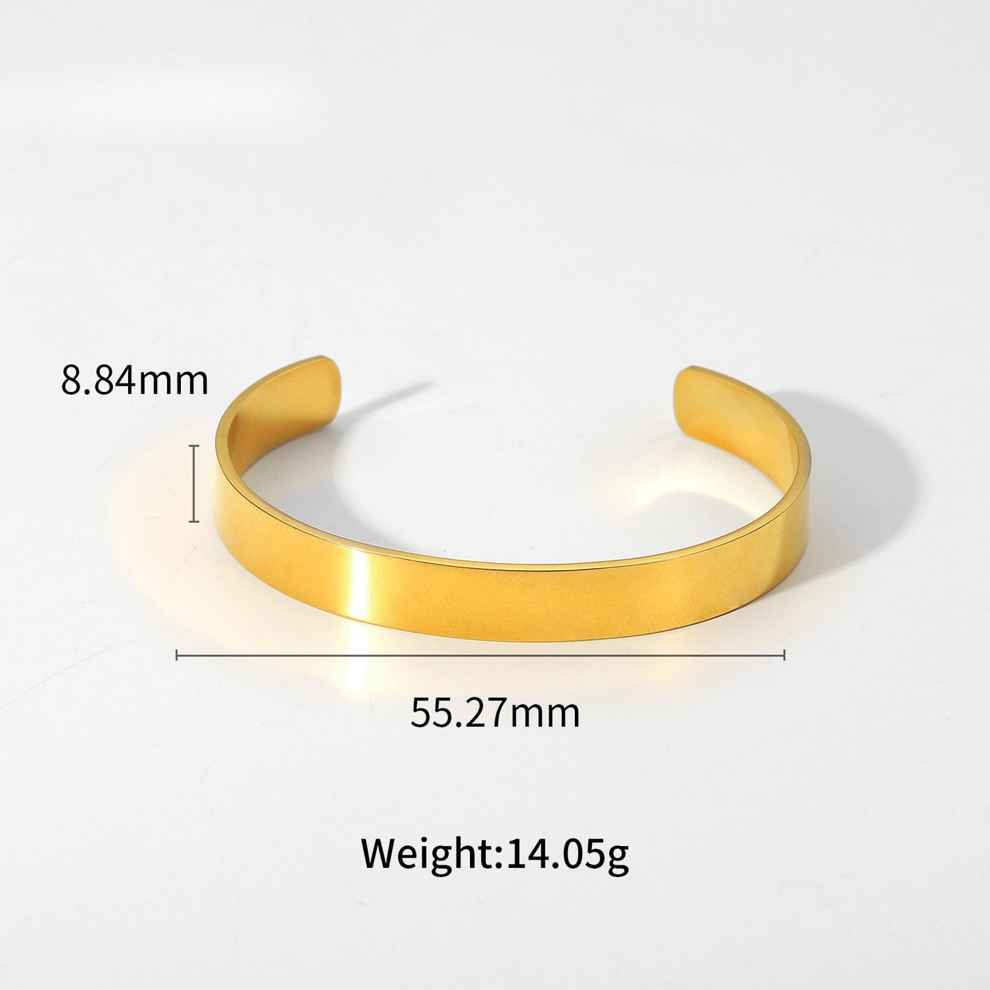 Knot Ball Multichain Bracelet — Open Cuff Bangle · Gold