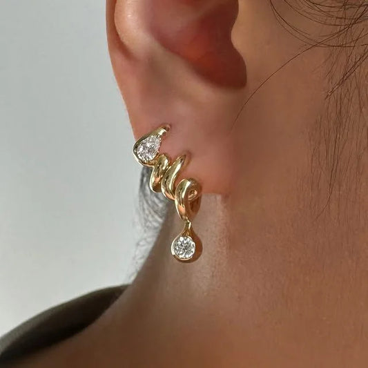 Twisted Teardrop Dangle Earrings — view 2