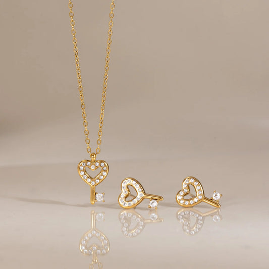 Crystal Key Jewelry Set — view 2