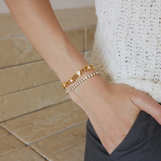 Geometric Crystal Cluster Bracelet — view 2