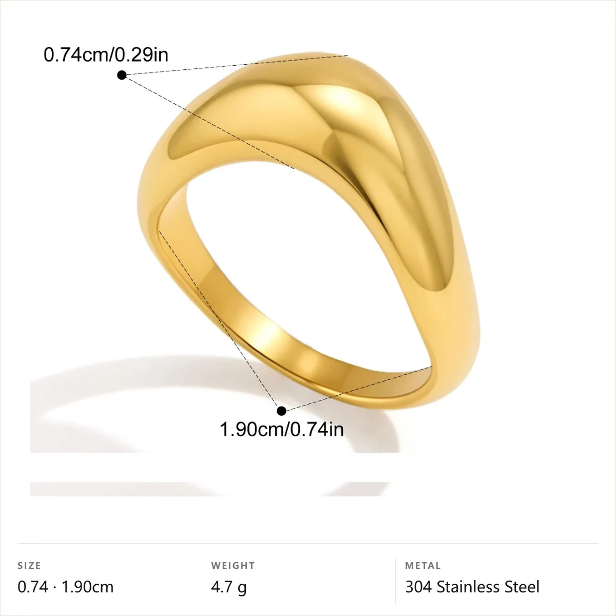 Dome Ring — Dome · Gold · 8