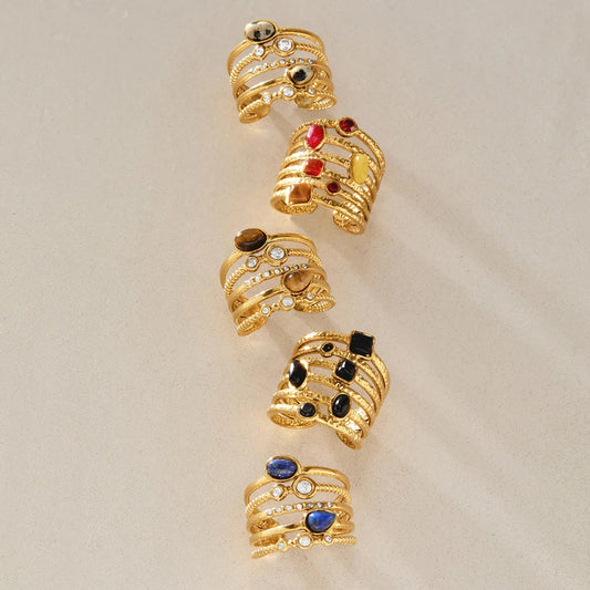 Multi-Band Cabochon Ring — view 2