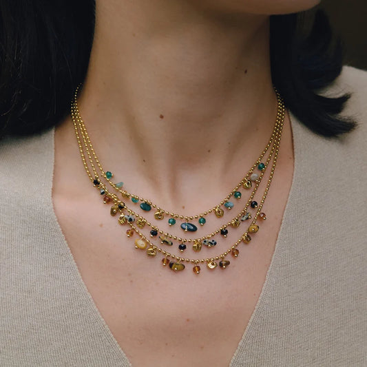 Boho Beaded Charm Necklace — view 2