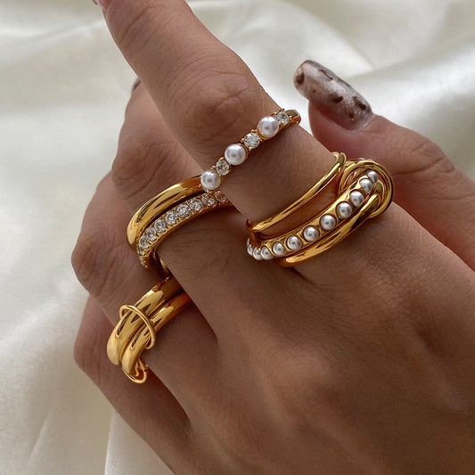 Interlocking Stainless Steel Ring Series — view 2