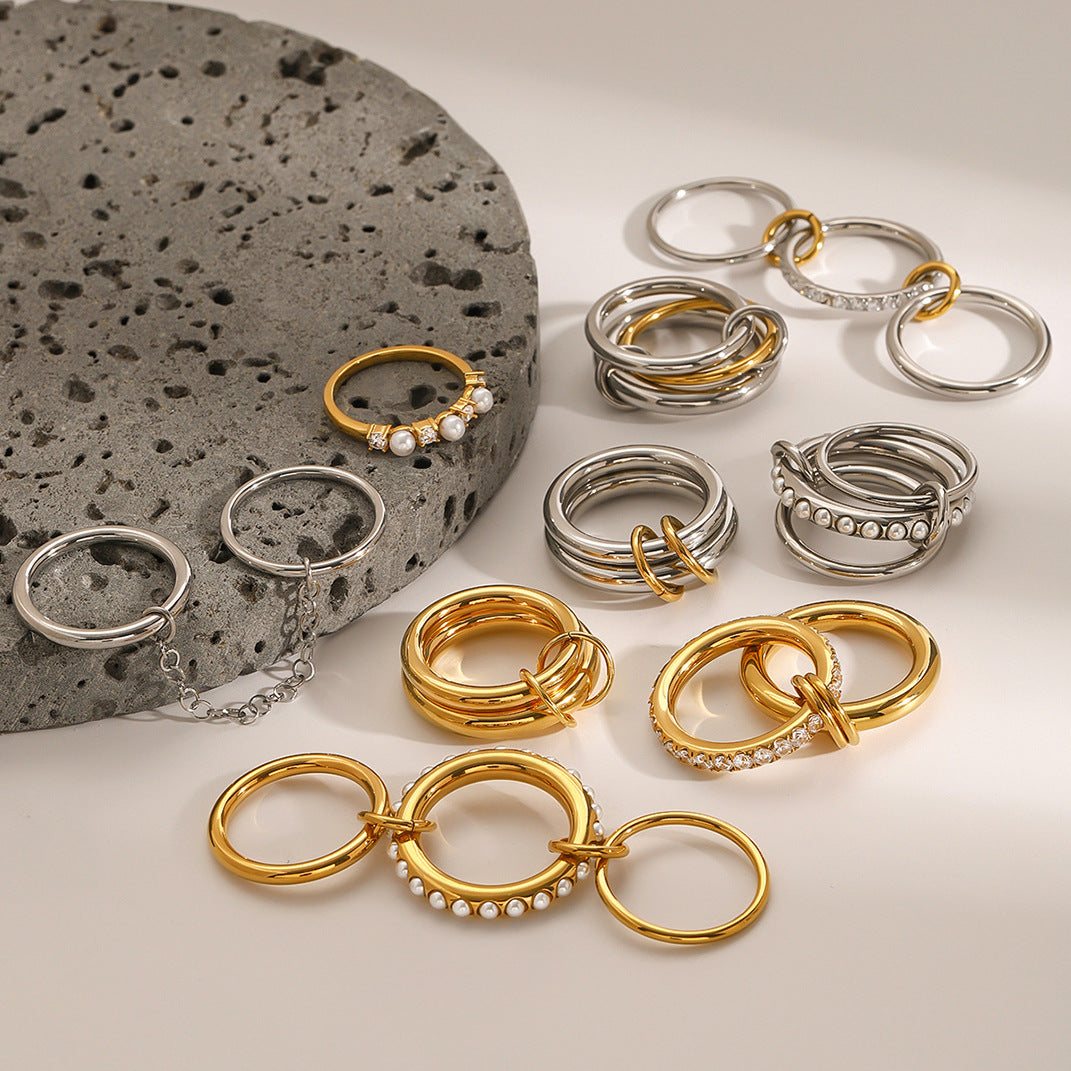 Interlocking Stainless Steel Ring Series — view 4