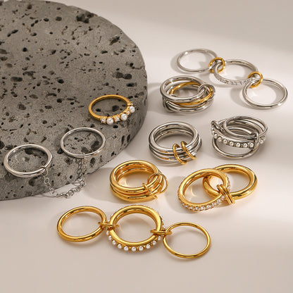 Interlocking Stainless Steel Ring Series — view 4