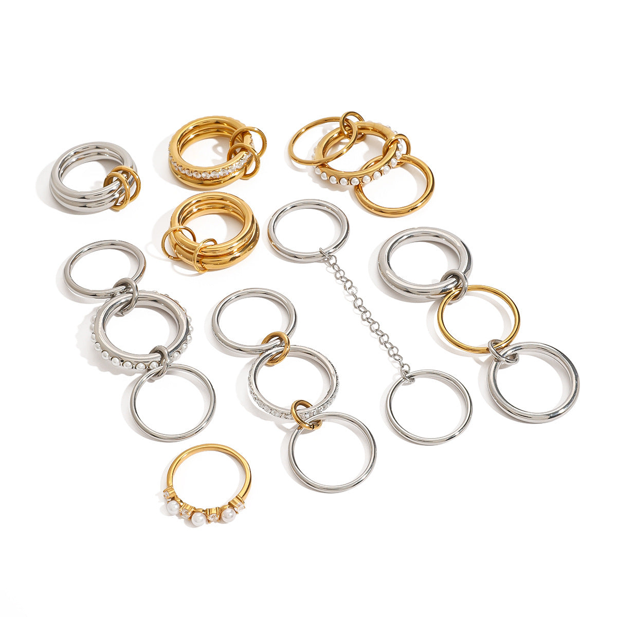 Interlocking Stainless Steel Ring Series — view 5
