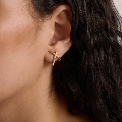 Interlocking Cross Earrings Collection — view 3