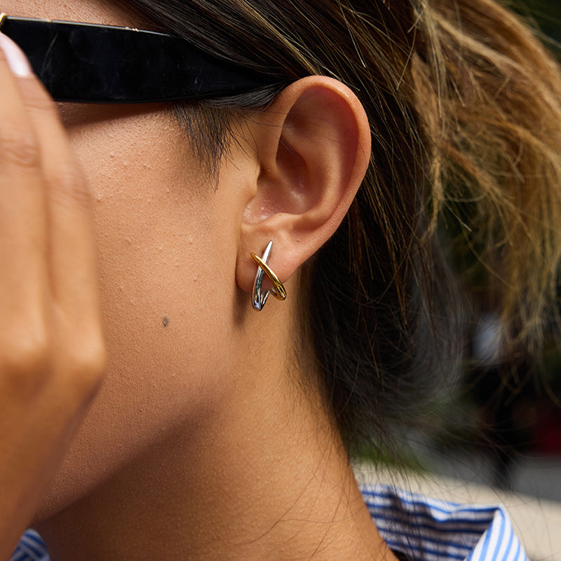 Interlocking Cross Earrings Collection — view 4