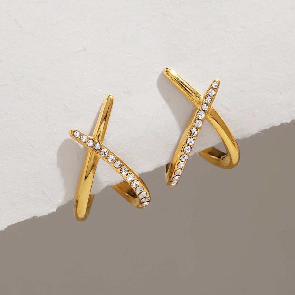 Interlocking Cross Earrings Collection — view 5