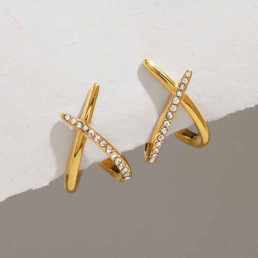 Interlocking Cross Earrings Collection — view 5