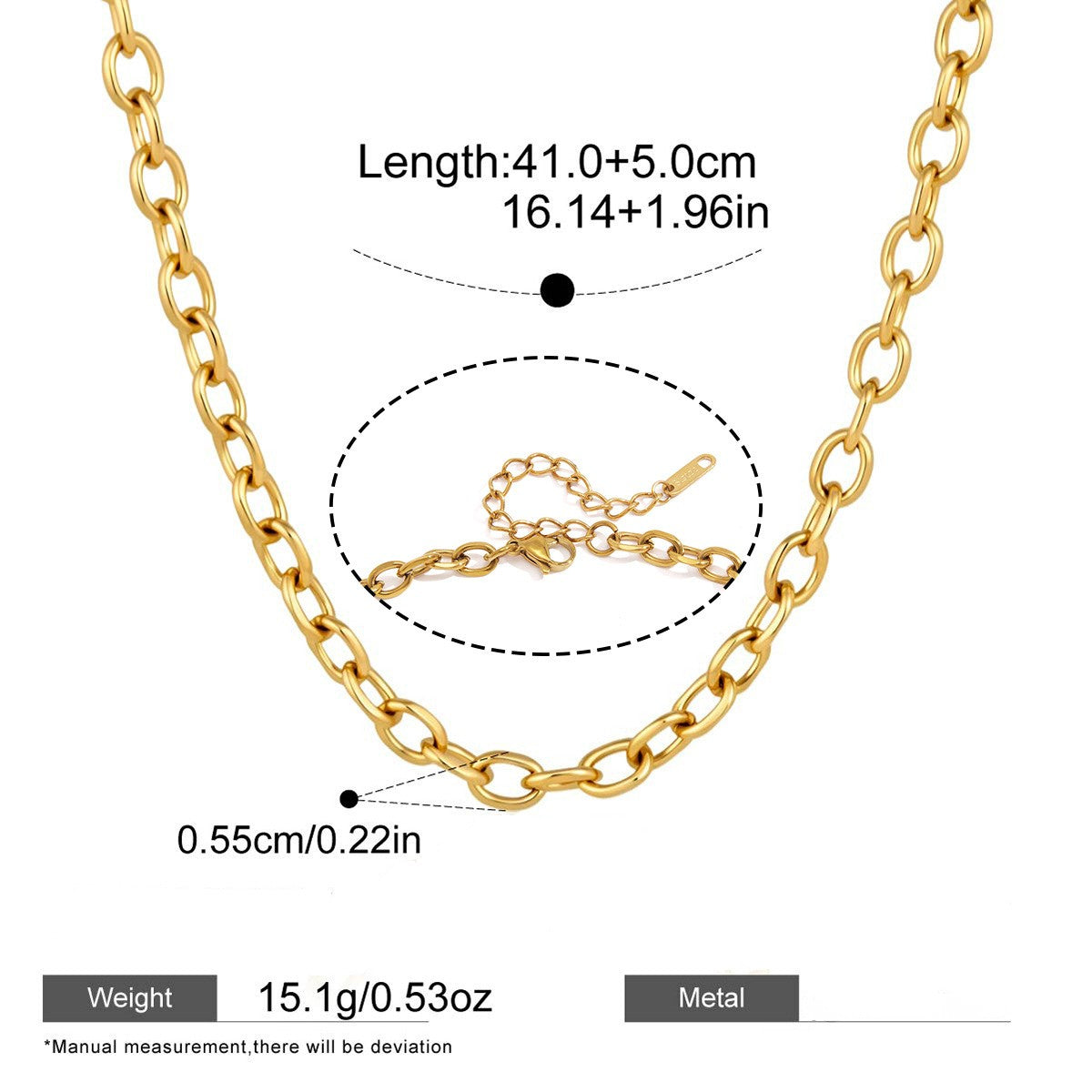 Minimalist Gold Chain Collection — Minimalist Paperclip Chain · Gold