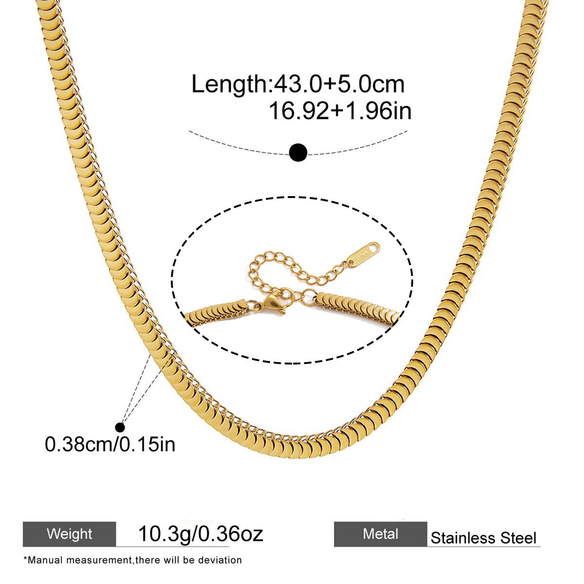 Minimalist Gold Chain Collection — Dainty Snake Chain · Gold