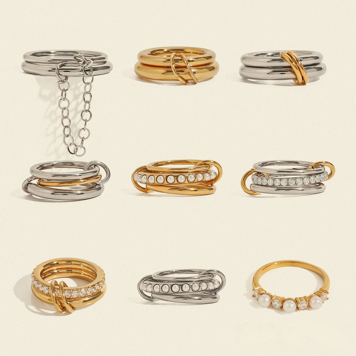 Interlocking Stainless Steel Ring Series