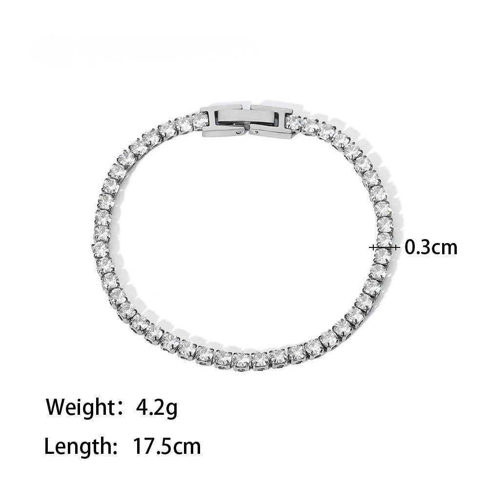 Dazzling CZ Tennis & Paperclip Link Bracelet Collection — 30 Cents Closed · Silver