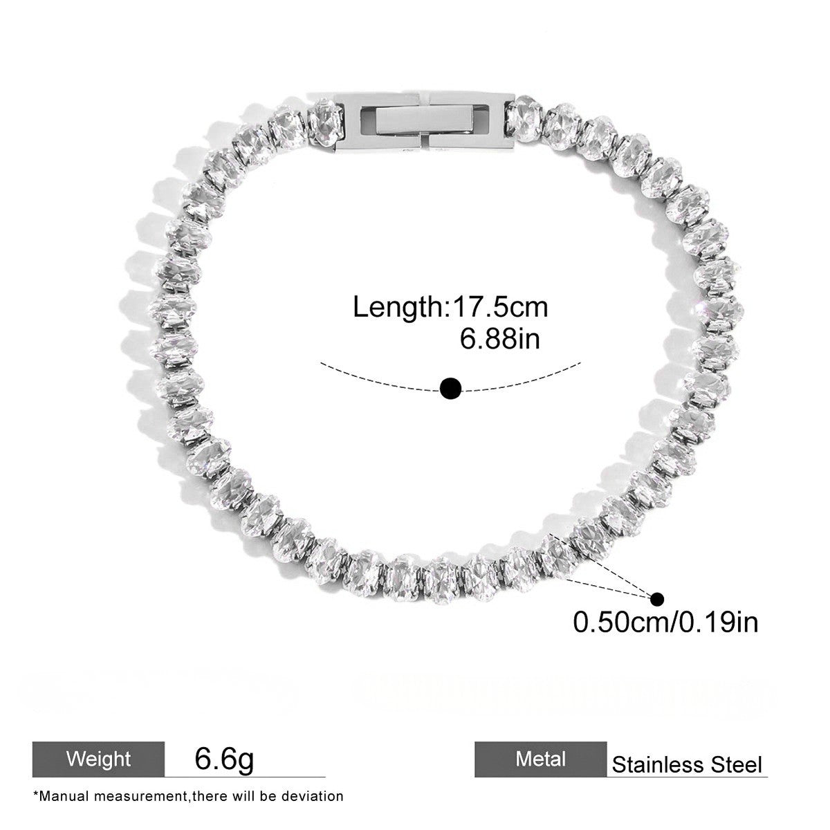 Dazzling CZ Tennis & Paperclip Link Bracelet Collection — 50 Cents Closed · Silver