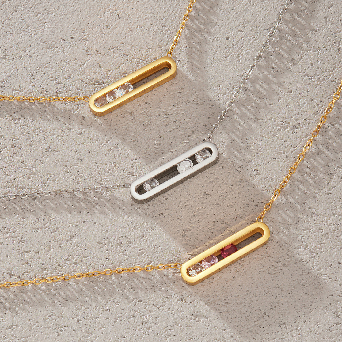 Sunburst Cross Layered Necklace Set — view 4
