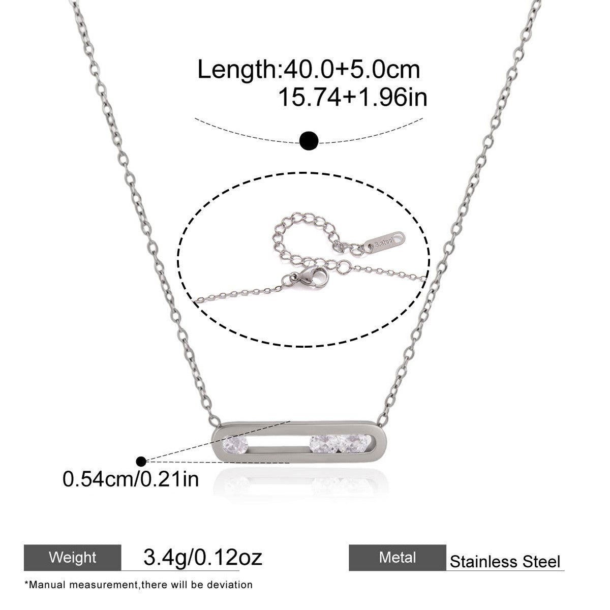 Sunburst Cross Layered Necklace Set — SC Triple- CZ Bar Necklace · Silver