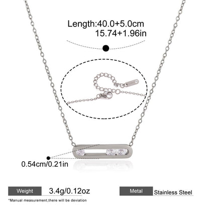 Sunburst Cross Layered Necklace Set — SC Triple- CZ Bar Necklace · Silver