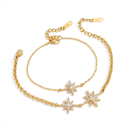 Celestial Starburst Stacking Bracelet