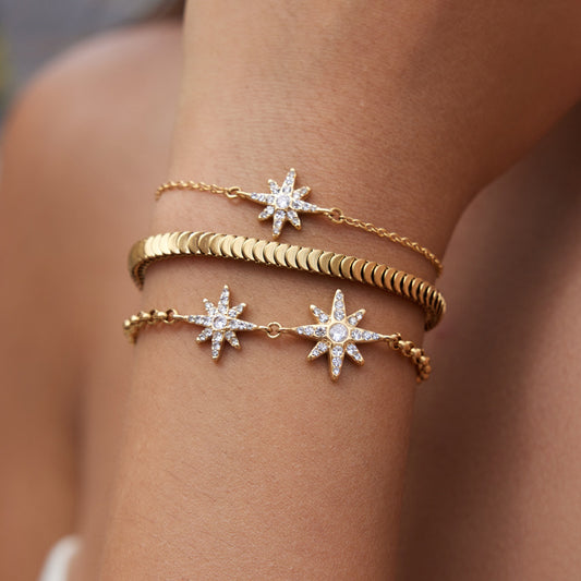 Celestial Starburst Stacking Bracelet — view 2