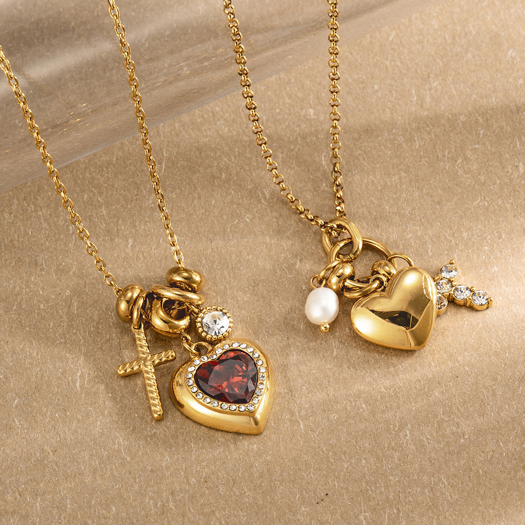 Vintage Y2K Heart Pendant Necklace Collection — view 4