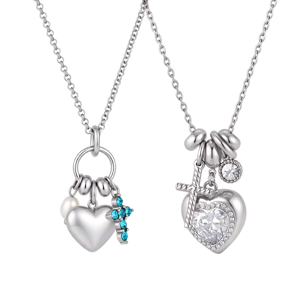 Vintage Y2K Heart Pendant Necklace Collection — view 5