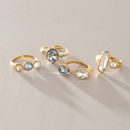 Azure Light Stainless Steel CZ Ring Collection — view 4