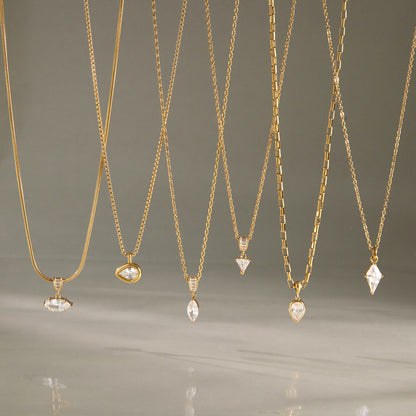 Geometric Solitaire Necklace Collection — view 4