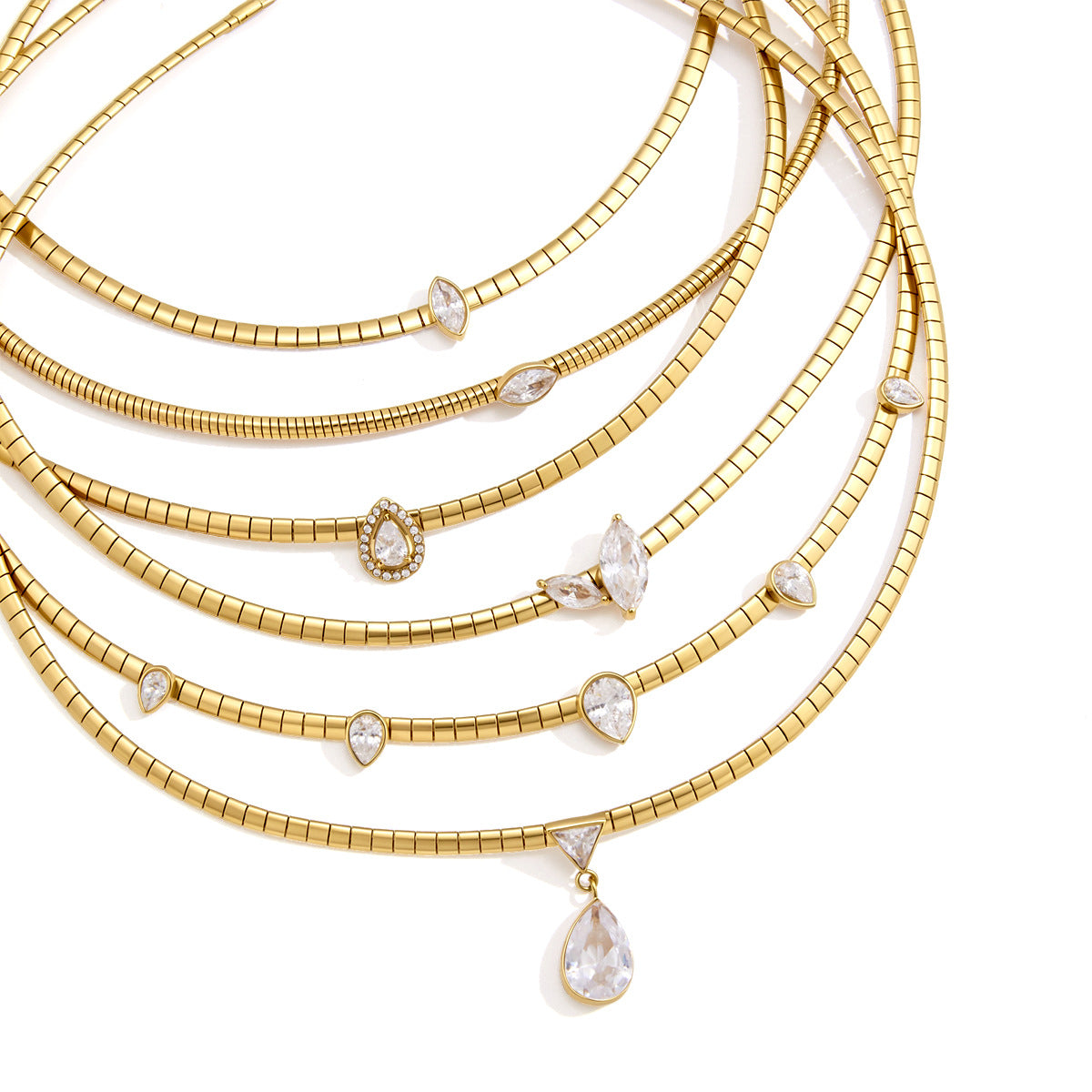 Luminous Box Chain Necklace Series