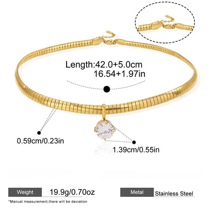 Luminous Box Chain Necklace Series — Solitaire Large Round Box Chain · Gold