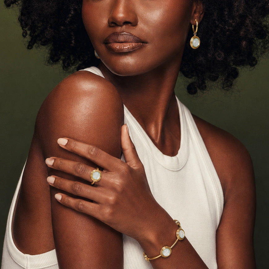 Luminous Resin Geometric Gold Jewelry Collection — view 3