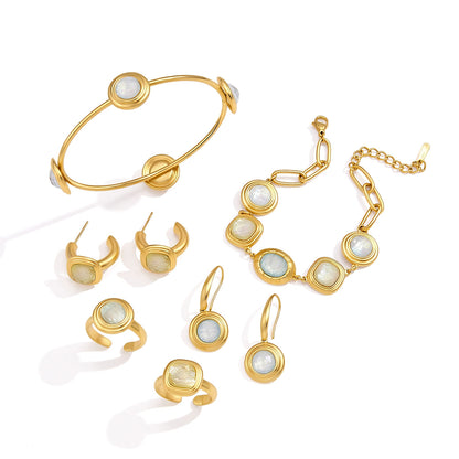 Luminous Resin Geometric Gold Jewelry Collection — view 5