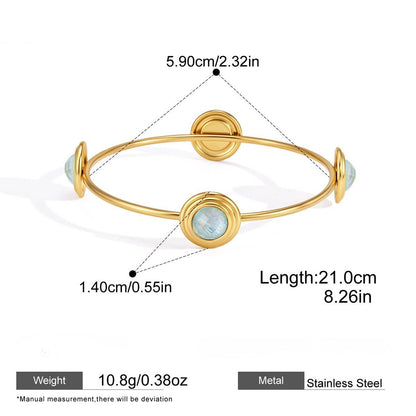 Luminous Resin Geometric Gold Jewelry Collection — Geometric Bangle · Gold