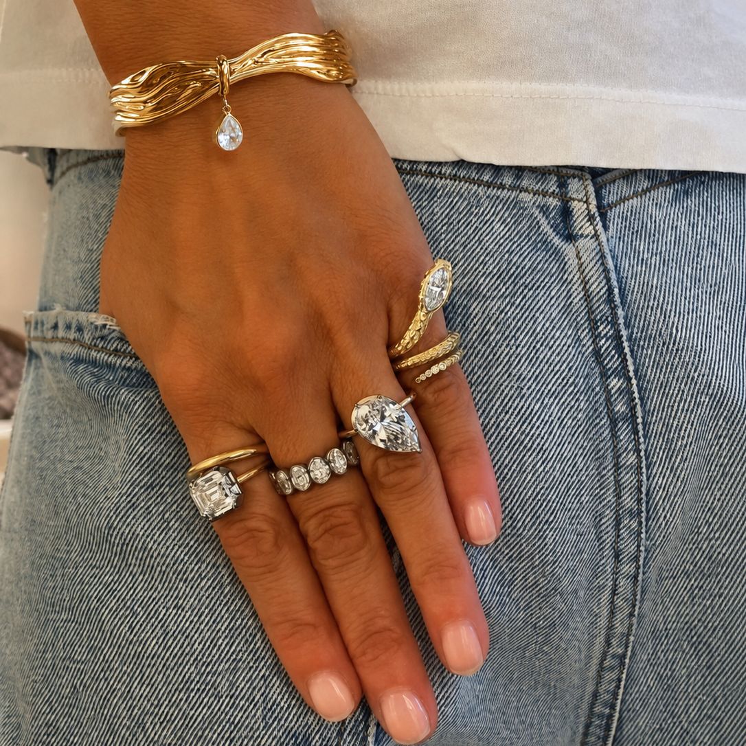 Golden Heavy Metal Stack Bracelet Collection — view 2