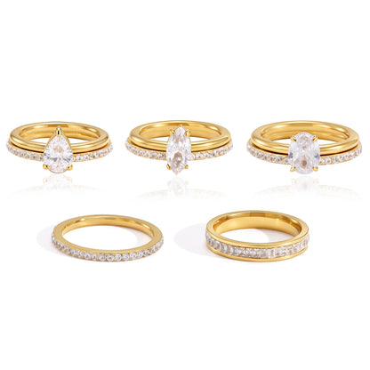 Premium CZ Stackable Ring Collection