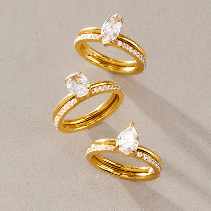 Premium CZ Stackable Ring Collection — view 4