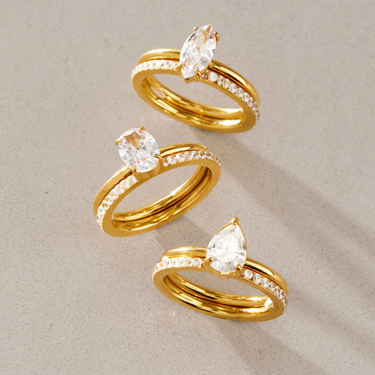 Premium CZ Stackable Ring Collection — view 4