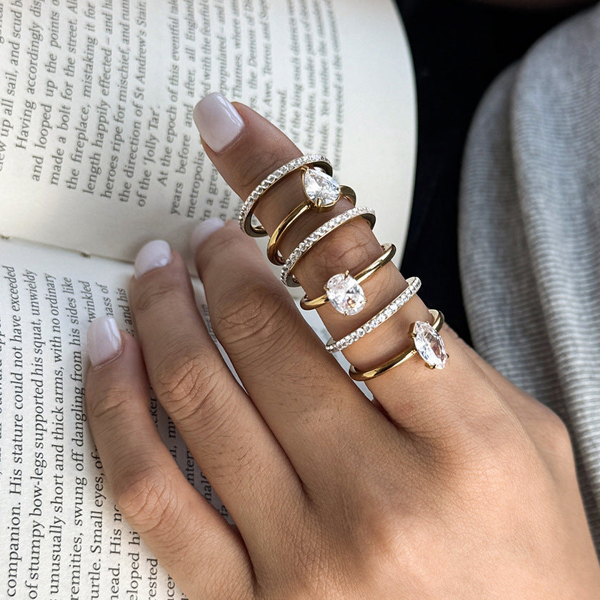 Premium CZ Stackable Ring Collection — view 5