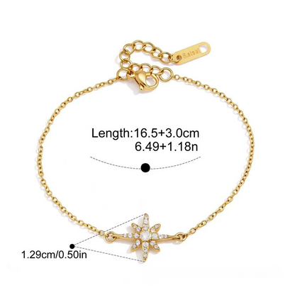 Celestial Starburst Stacking Bracelet — One Gold Starburst · Gold