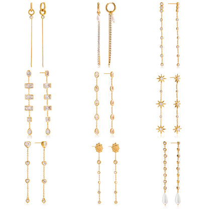Dangle Drop CZ Earrings Collection