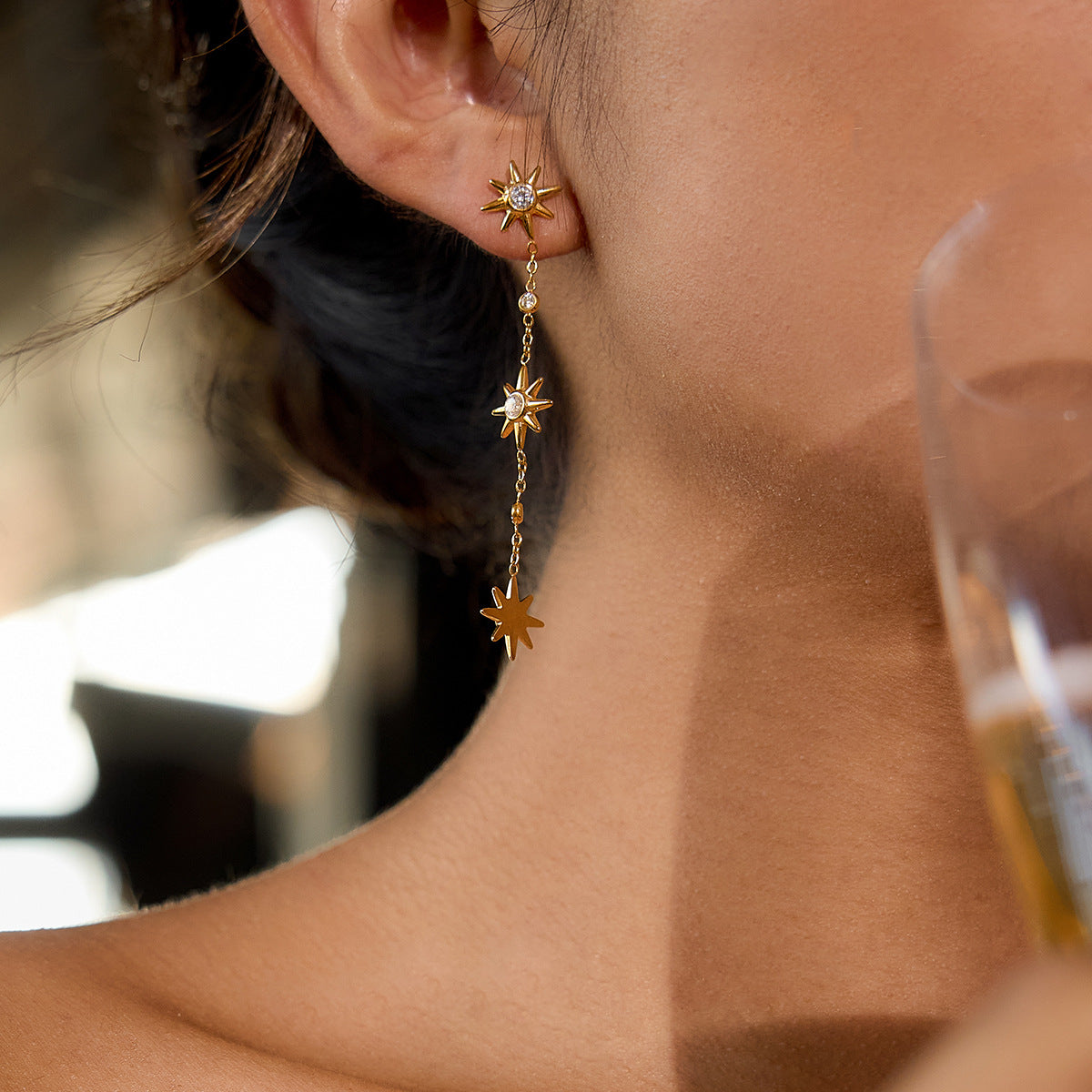 Dangle Drop CZ Earrings Collection — view 3
