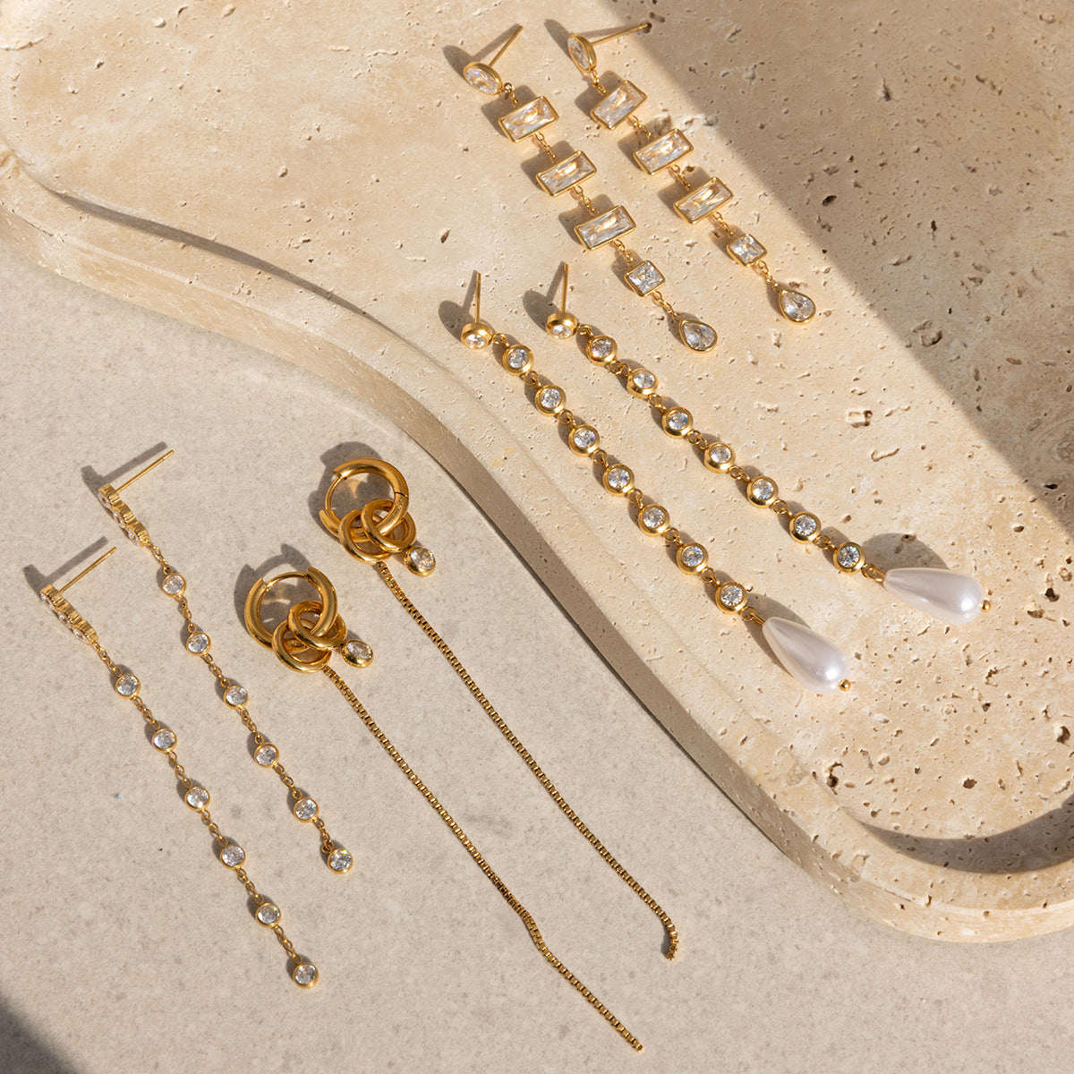 Dangle Drop CZ Earrings Collection — view 5